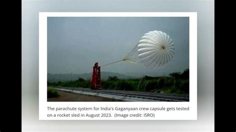 India Tests Parachutes For Gaganyaan Crew Capsule Using A Rocket Sled