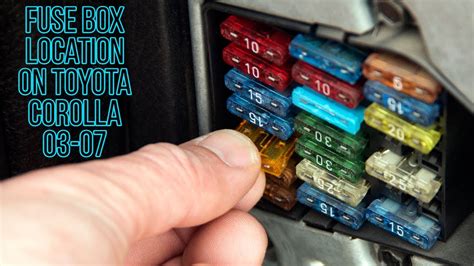 Fuse Box Location For Toyota Corolla Youtube