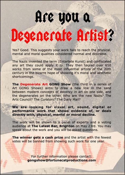 » Degenerate Art Gong Show Fortunecat Productions