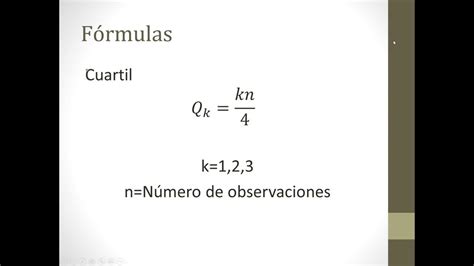 Medidas De Posición Para Datos No Agrupados Youtube