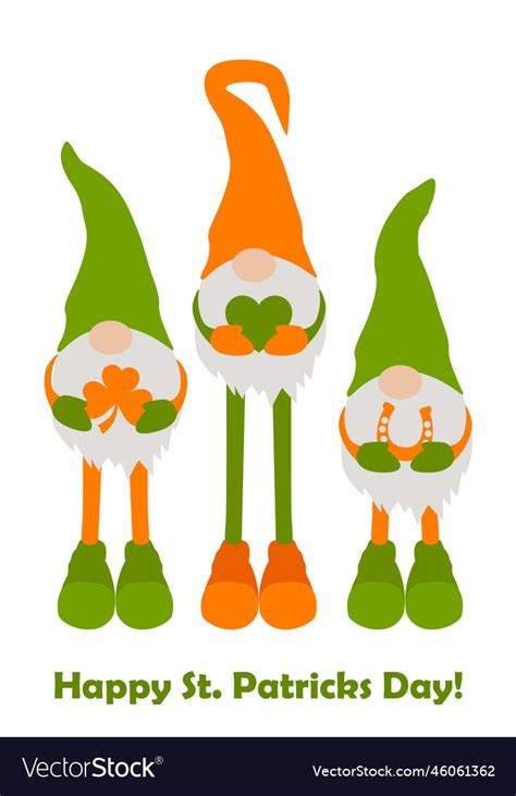 St Patricks Day Irish Gnomes Royalty Free Vector Image