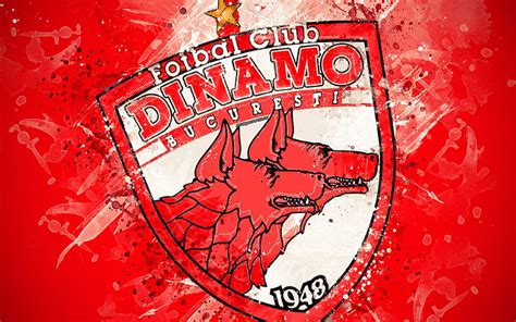 Fc Dinamo Bucuresti Pintura Arte Logo Creativo Equipo De Fútbol