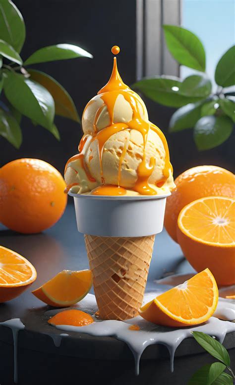 Orange Fruit Ice Cream 10 By Nezukorempadeviart07 On Deviantart