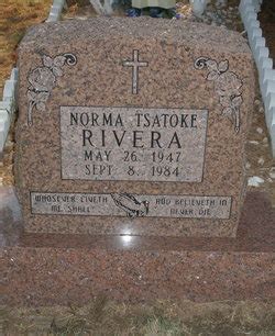 Norma Tsatoke Rivera 1947 1984 Mémorial Find a Grave