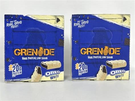 Grenade OREO WHITE Protein Bar High Protein Low Sugar 24 X 60g BBE 31