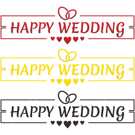 Happy Wedding Text Vector Hd Png Images Happy Wedding Header Text