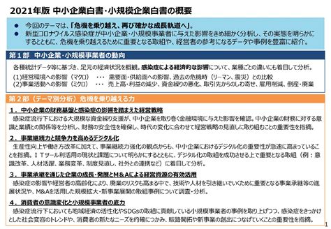 2021年版中小企業白書・小規模企業白書