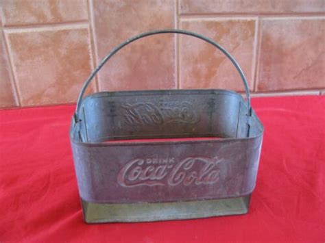 Vintage COCA COLA Aluminum Metal DRINK CARRIER 6 Pack Bottle Holder