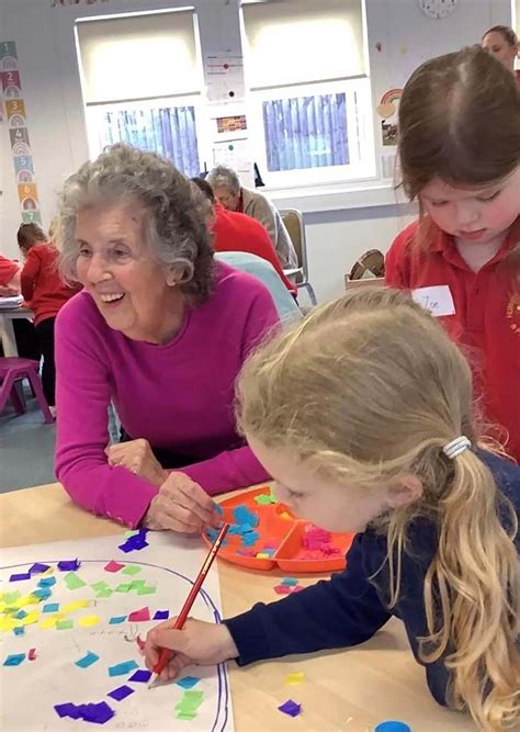 Care home residents join children at Lichfield nursery for Easter
