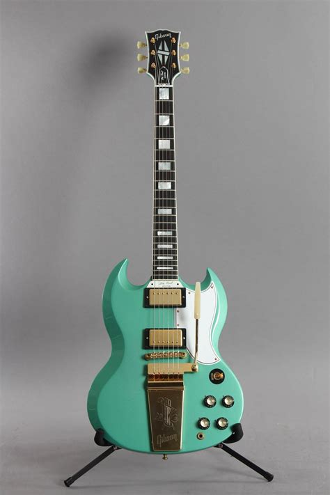 2010 Gibson Custom Shop Historic Sg Custom Maestro Inverness Green Guitar Chimp