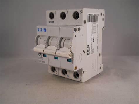 Eaton MCB 50 Type C 50A Triple Pole 3 Phase C50 Memshield 3 EMCH350