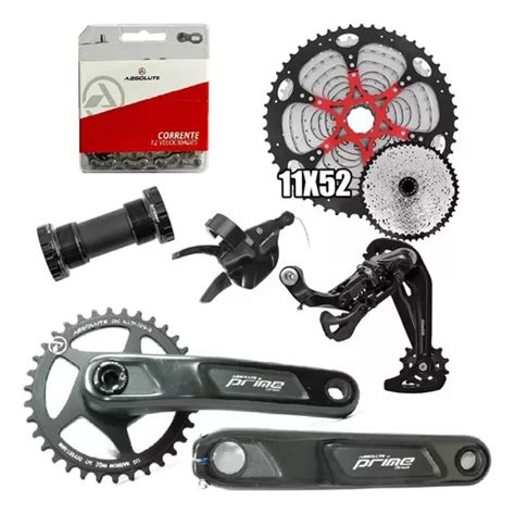 Kit Grupo Absolute V Completo Mtb X V D Bike Novo Frete Gr Tis