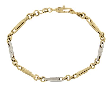 Bracciale Uomo Oro Giallo Bianco Gl Gioiellerialucchese It