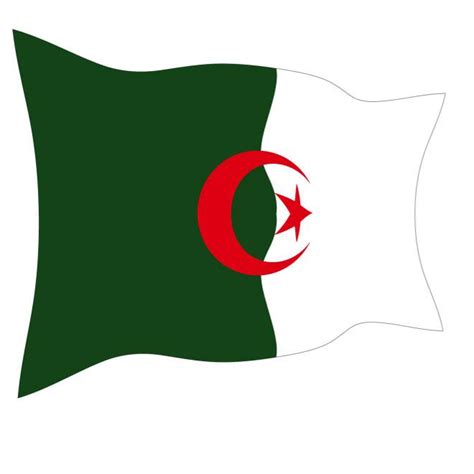 Algerian wavy flag Royalty Free Stock SVG Vector