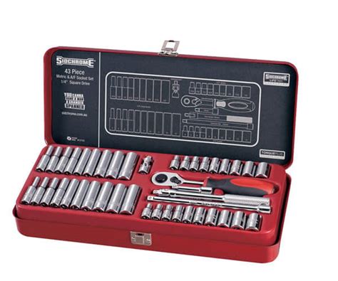 Sidchrome SCMT12130 43 Piece 1 4 Metric AF Drive Socket Set