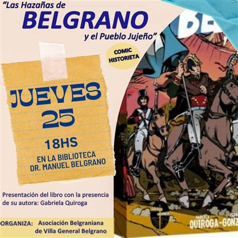 En VGB se presentará la novela gráfica Las hazañas de Belgrano y el