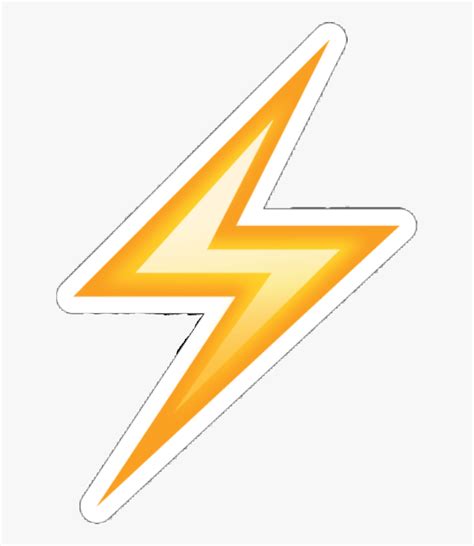 #yellow #lightning #bolt #emoji #emojis #cuteemoji - Emoji De Rayo Png ...