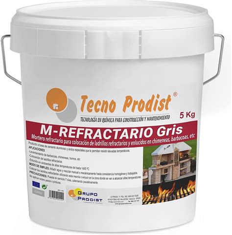 M Refractario Gris De Tecno Prodist Mortero Refractario Para