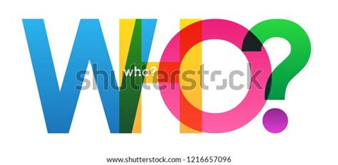 Who Rainbow Letters Banner Stock Vector Royalty Free 1216657096