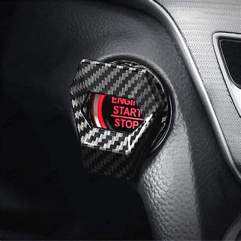 Carbon Fiber Car Engine Start Stop Switch Lambo Style Button Cover