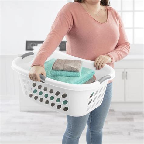 Sterilite 1210 1 25 Bushel Ultra HipHold Laundry Basket White 12108006