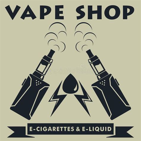 Logotipo De La Tienda De Vape Logotipo Del E Cigarrillo De Vape