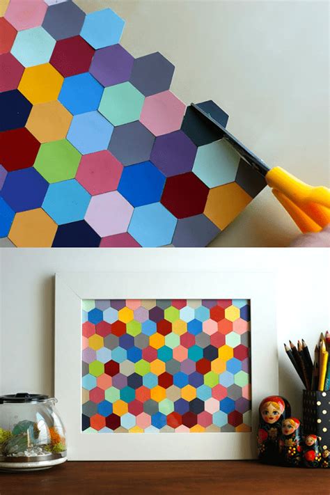 25 Creative Paint Chip Art Ideas Paint Swatch Art Diy Art Projects