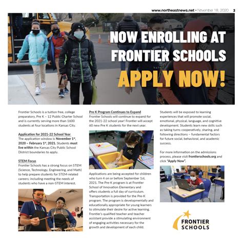 Frontier Schools Apply Now Northeast News