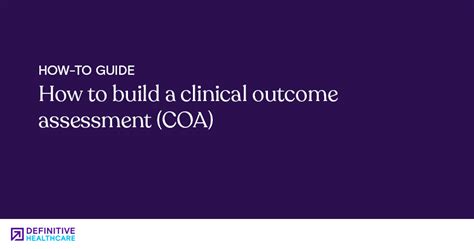 How To Build A Clinical Outcome Assessment Coa Healthcare