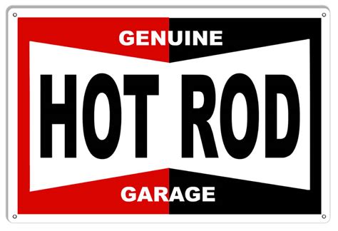 Genuine Hot Rod Garage Reproduction Metal Sign 12x18 L XL Garage Art ...