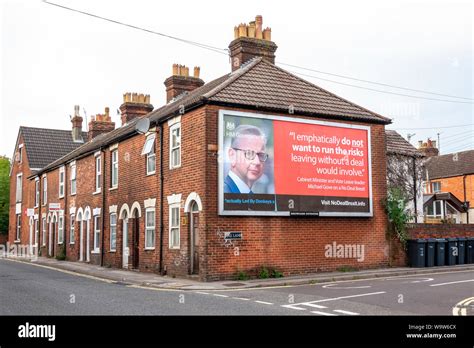 Billboard With Brexit Campaign Poster Featuring A Picture Of Michael