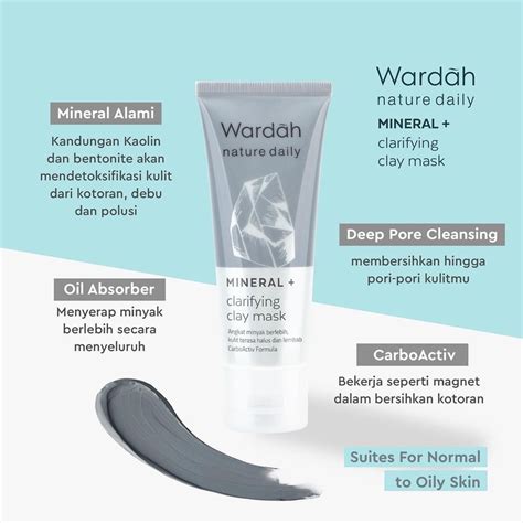 Jual Wardah Nature Daily Mineral Clarifying Clay Mask Ml Shopee