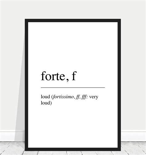 Forte definition / Forte printable / Forte instant download / | Etsy