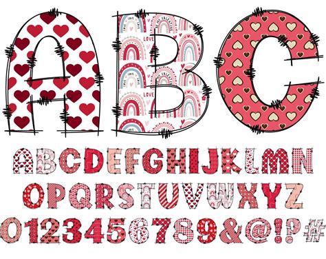 Valentine S Day Letters Png Love Alphabet Clip Art Png Doodle