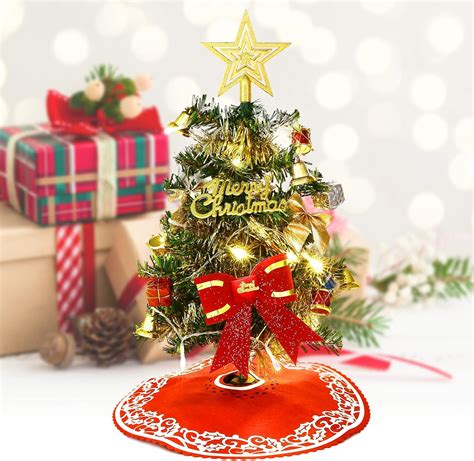 Lihao Albero Di Natale Piccolo Cm Mini Albero Di Natale Con Luci