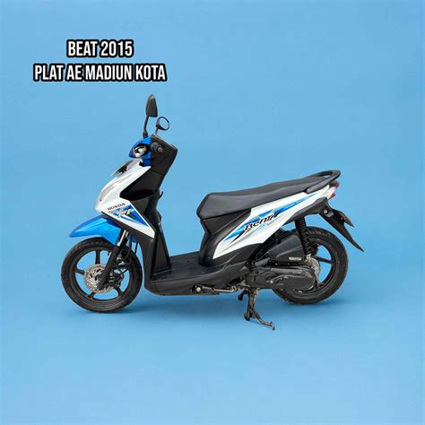 Beat 2015 Biru Putih Plat AE Madiun Kota HUMA MOTOR JUAL BELI MOTOR