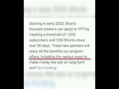 Youtube New Monetization Policy Shorts Youtube