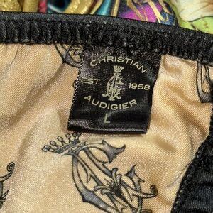 Christian Audigier Swim Y K Christian Audigier Size Large Mcbling Sexy Gold String Bikini