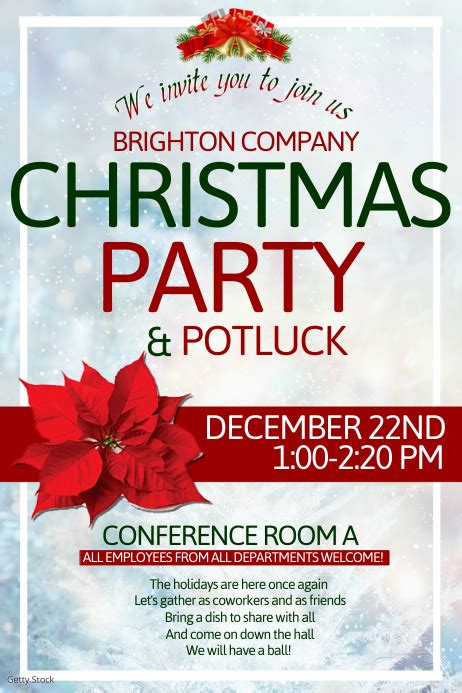 2.6K+ Free Christmas Potluck Invitation Templates | PosterMyWall