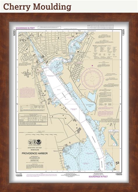 Providence Harbor Rhode Island Nautical Chart Published In Etsy