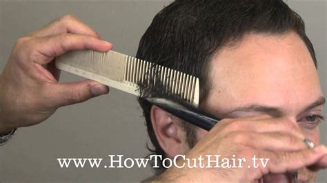 How To Cut Mens Hair Scissor Over Comb Barbering Tecnnique Youtube