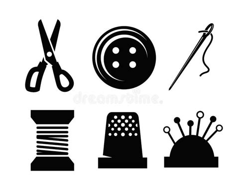 Vector Sewing Icons Stock Vector Illustration Of Coil 36758069