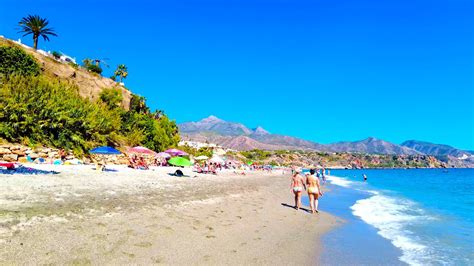 A walk in Nerja Playa de Burriana shoreline Nerja Axarquía