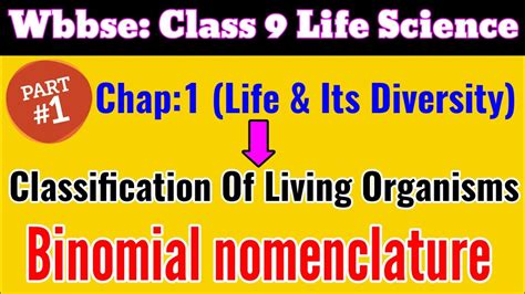 Classification Of Living Organisms Class 9 Life Science Chapter 1 Life