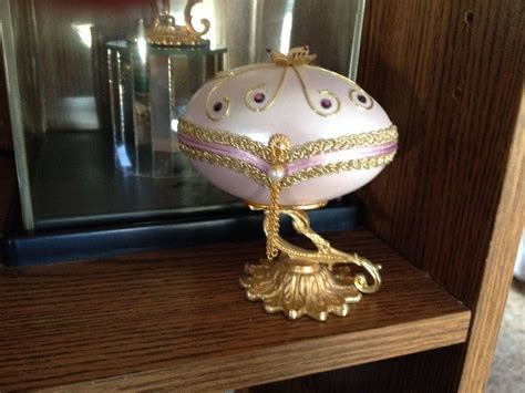 Decorated Egg Goose Egg Trinket Box Jewelry Box Lavender