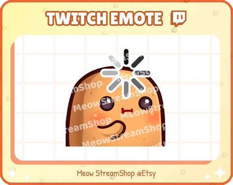 Twitch Emote Cute Potato Buffering Think Loading Emotes Kawaii