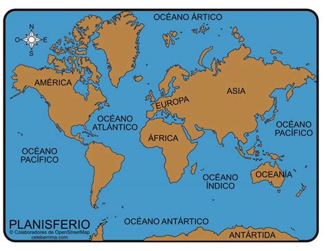 Mapa Planisferio Con Division Politica Y Nombres Planisferio Que Es Images