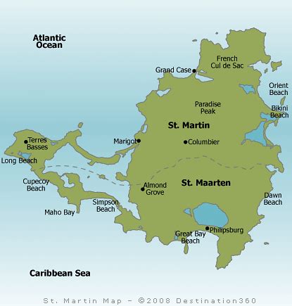 St Martin Map - St Maarten Map