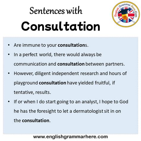 Sentences With Consultation Consultation In A Sentence In English