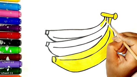 How To Draw A Banana Really Easy Drawing Tutorial Fruits Drawing